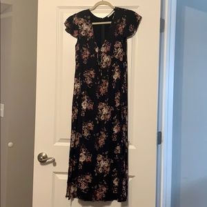 Honey Punch Floral Slit Dress